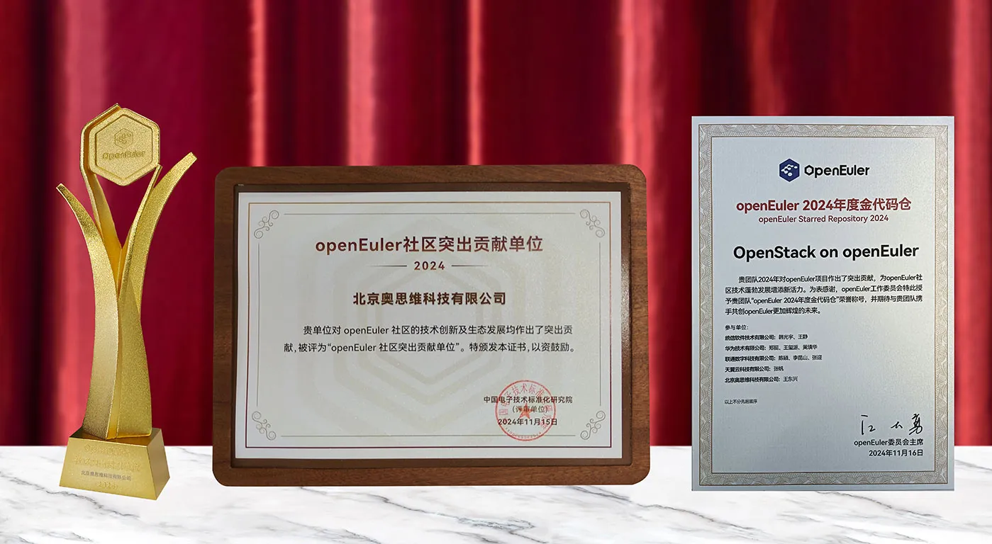 OSWare奥思维荣获年度openEuler社区突出贡献单位